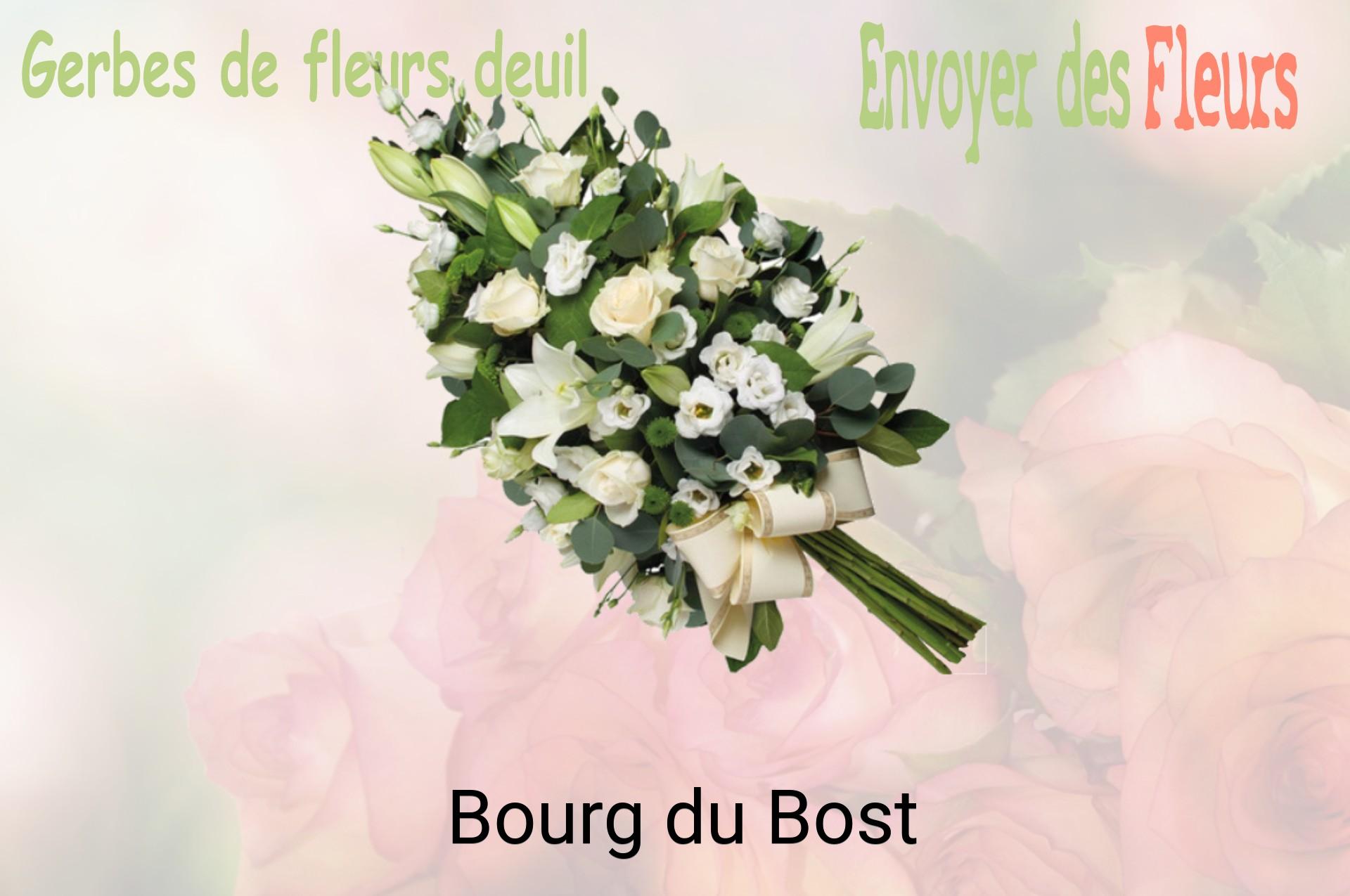 Gerbe de fleurs de deuil livrée à Bourg-du-Bost